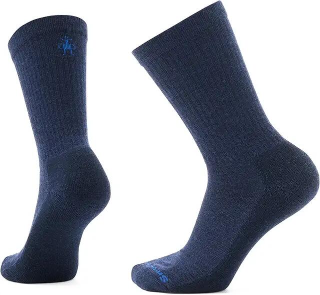 Smartwool Everyday Solid Rib Crew Socks (Deep Navy) Crew Cut Socks Shoes Cover