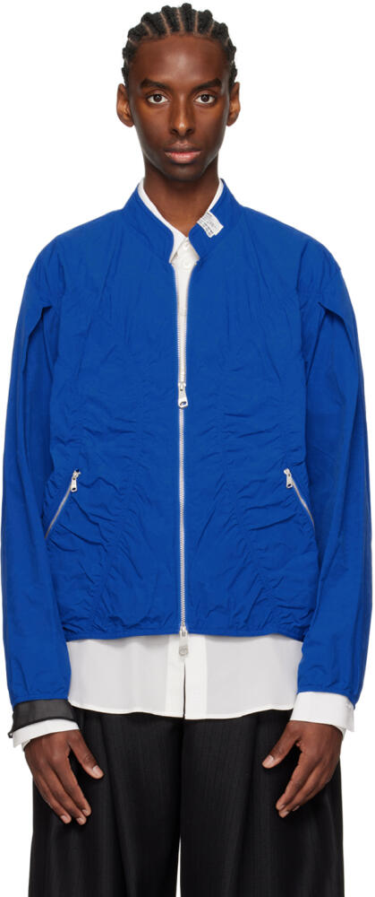 ADER error Blue Ruched Bomber Jacket Cover