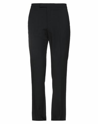 Raf Simons Man Pants Black Virgin Wool, Polyester Cover