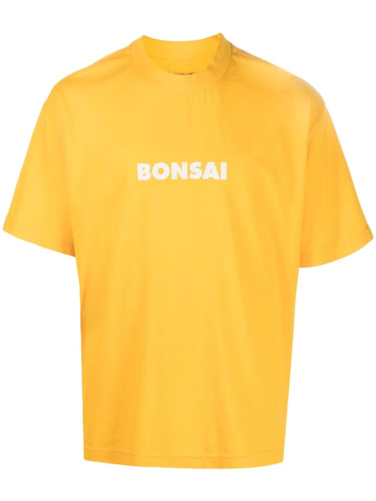 Bonsai logo-print T-shirt - Orange Cover