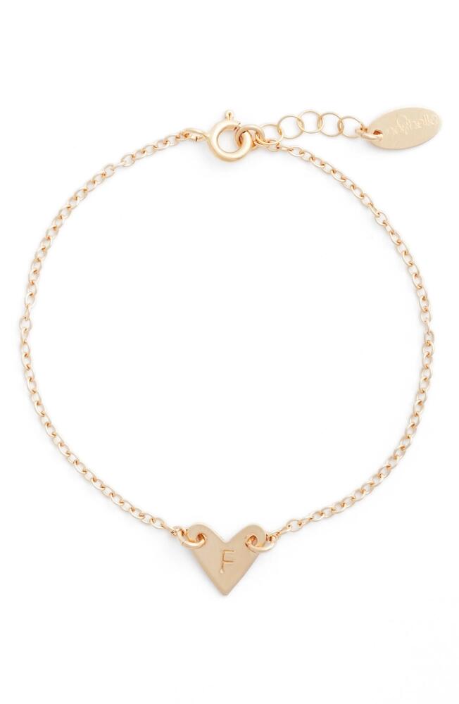 Nashelle Initial Heart Bracelet in Gold-F Cover