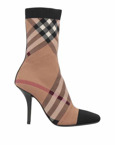 Burberry Woman Ankle boots Camel Textile fibers Cover