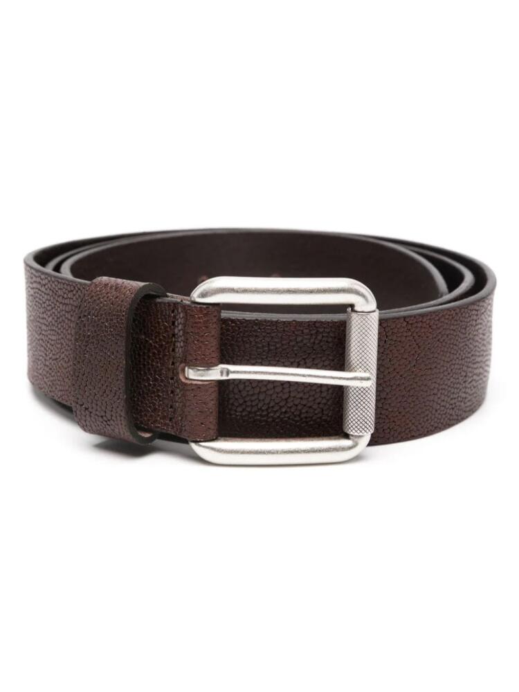 DONDUP pebbled leather belt - Brown Cover