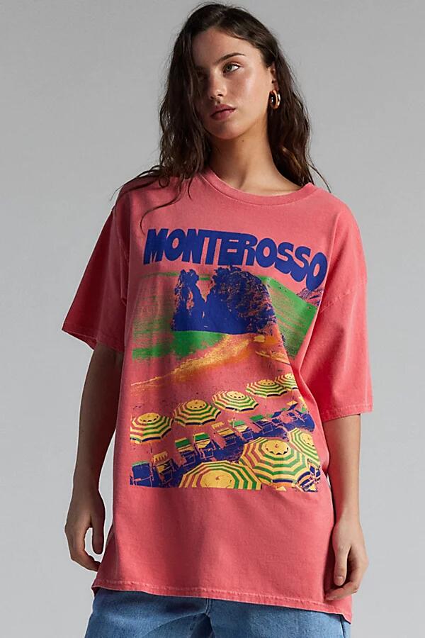 Monterosso Graphic T-Shirt Dress in Red Cover