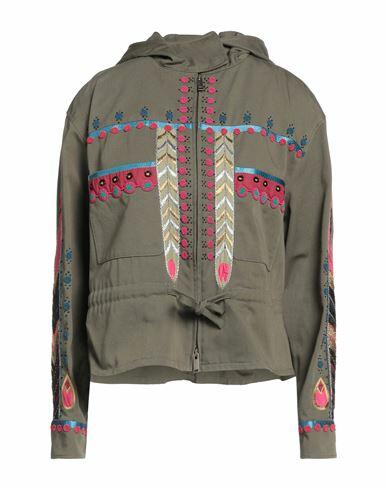 Valentino Garavani Woman Jacket Military green Cotton Cover