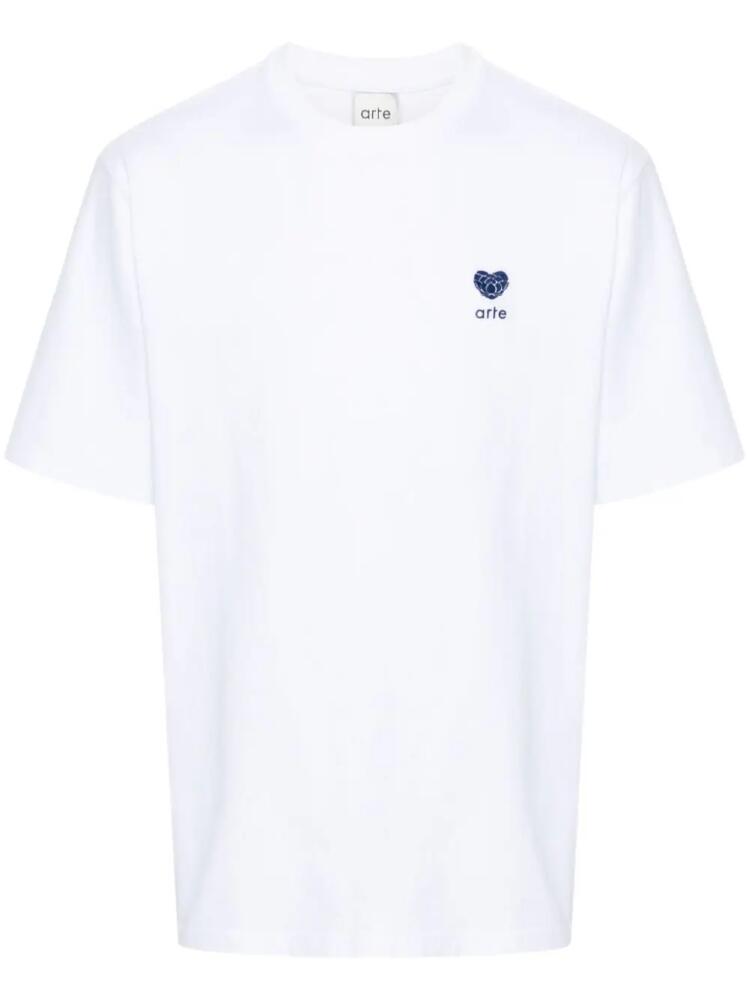 ARTE embroidered-logo T-shirt - White Cover