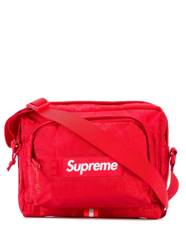 Supreme logo-patch shoulder bag - Red Cover