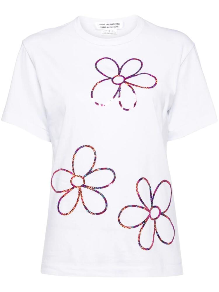 Comme Des Garçons Comme Des Garçons floral print T-shirt - White Cover