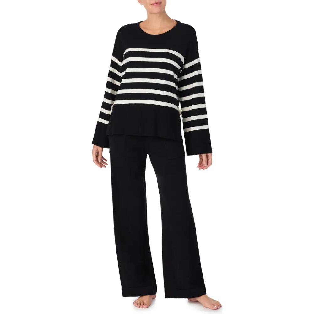 Kate Spade New York cotton blend pajamas in Black Stripe Cover