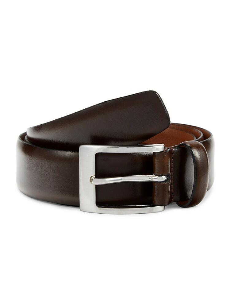 W. Kleinberg Men's 1.25" Leather Belt - Chocolate Cover