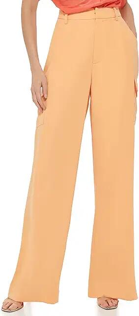 DKNY Frosted Twill Trousers (Canteloupe) Women's Casual Pants Cover