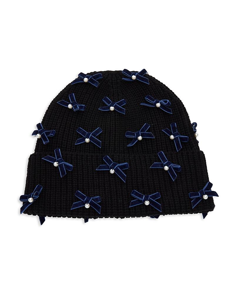 Lele Sadoughi Bow Embellished Beanie Cover