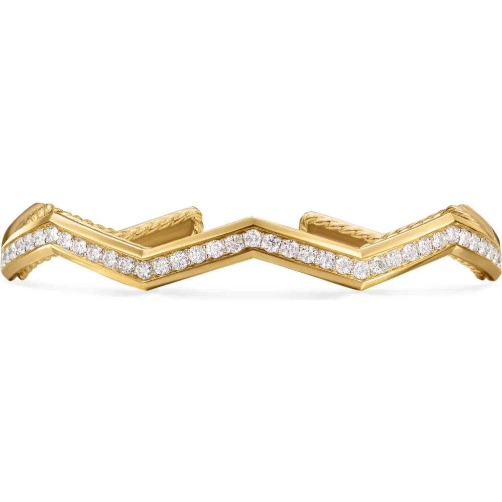 David Yurman Zig Zag Stax Cuff Bracelet in 18K Yellow Gold Cover