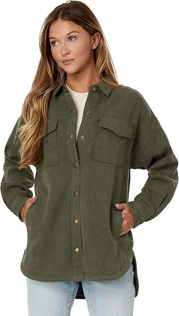 Toad&Co Conifer Shirt Jacket (Olive) Women's Clothing Cover