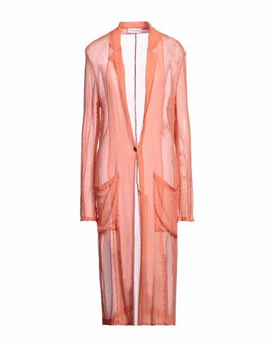 Dries Van Noten Woman Overcoat & Trench Coat Salmon pink Silk Cover