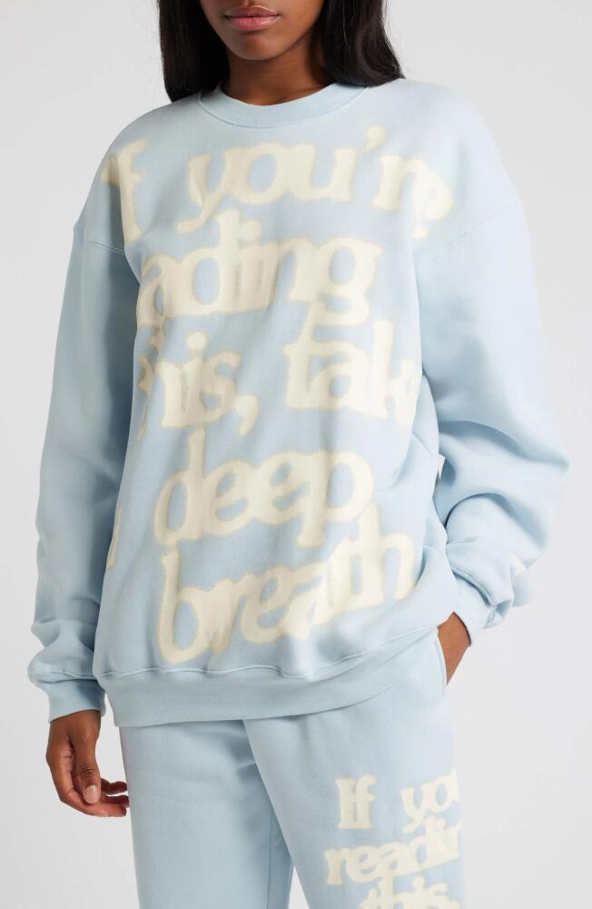 THE MAYFAIR GROUP Take a Deep Breath Sweatshirt in Blue Cover