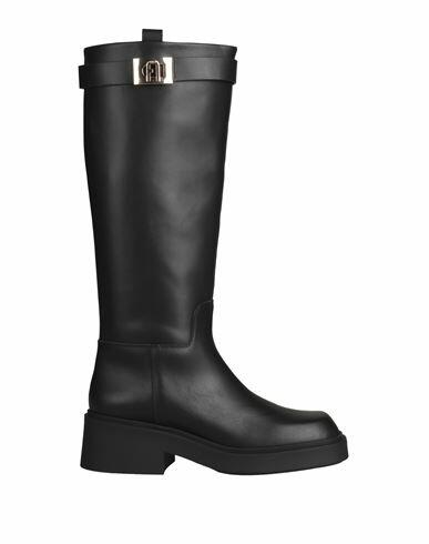 Furla Furla College High Boot T.35 Woman Boot Black Soft Leather Cover