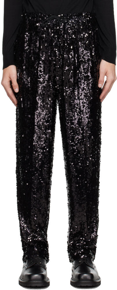 Dries Van Noten Black Sequin Trousers Cover