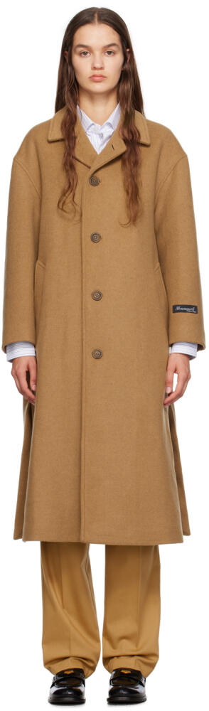 HommeGirls Tan Spread Collar Coat Cover