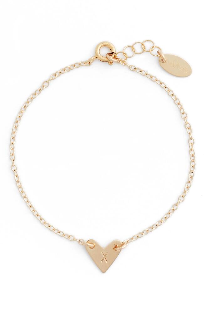 Nashelle Initial Heart Bracelet in Gold-X Cover