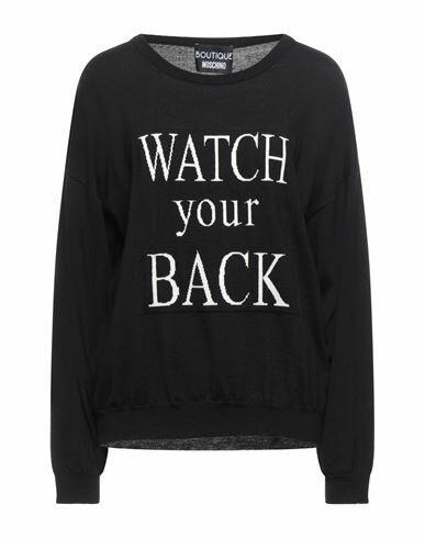 Boutique Moschino Woman Sweater Black Virgin Wool, Acrylic, Acetate, Polyamide, Polyester Cover