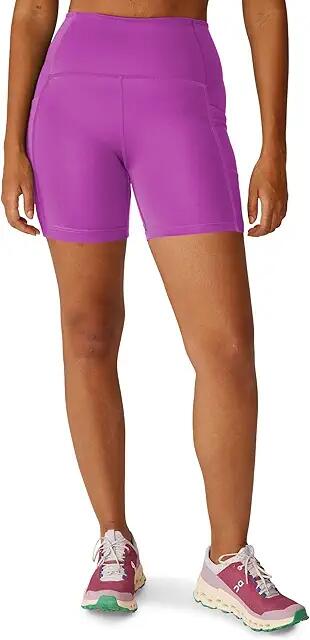 Beyond Yoga Powerbeyond Strive Pocket Biker Shorts (Violet Berry) Women's Shorts Cover