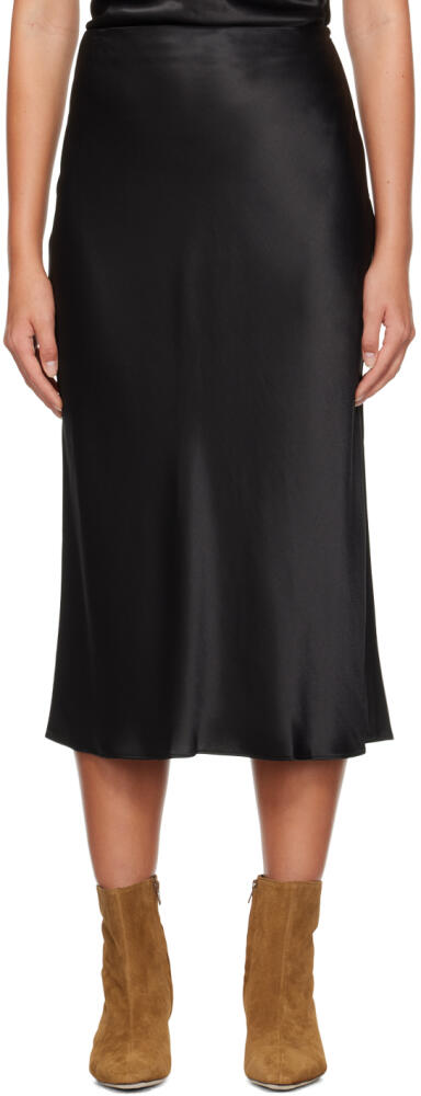 Staud Black Angela Midi Skirt Cover