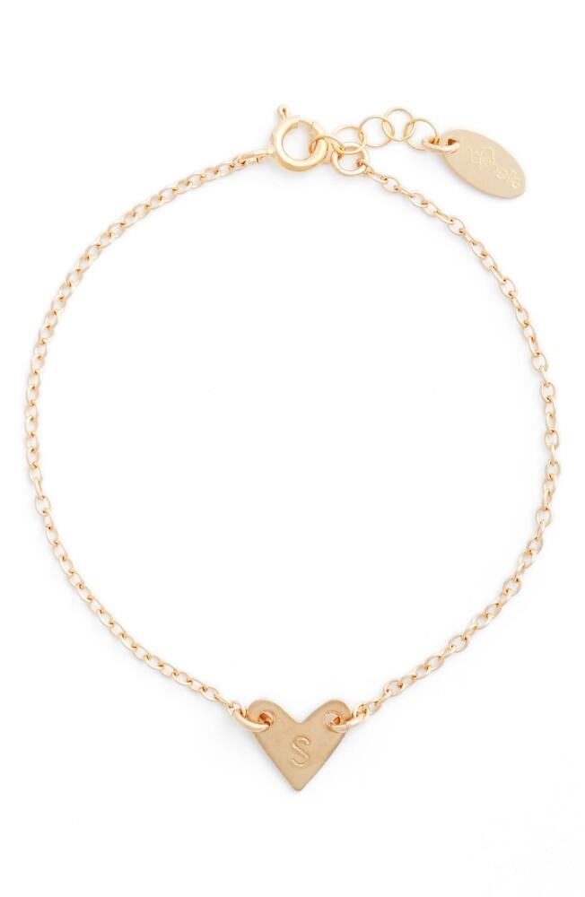 Nashelle Initial Heart Bracelet in Gold-S Cover