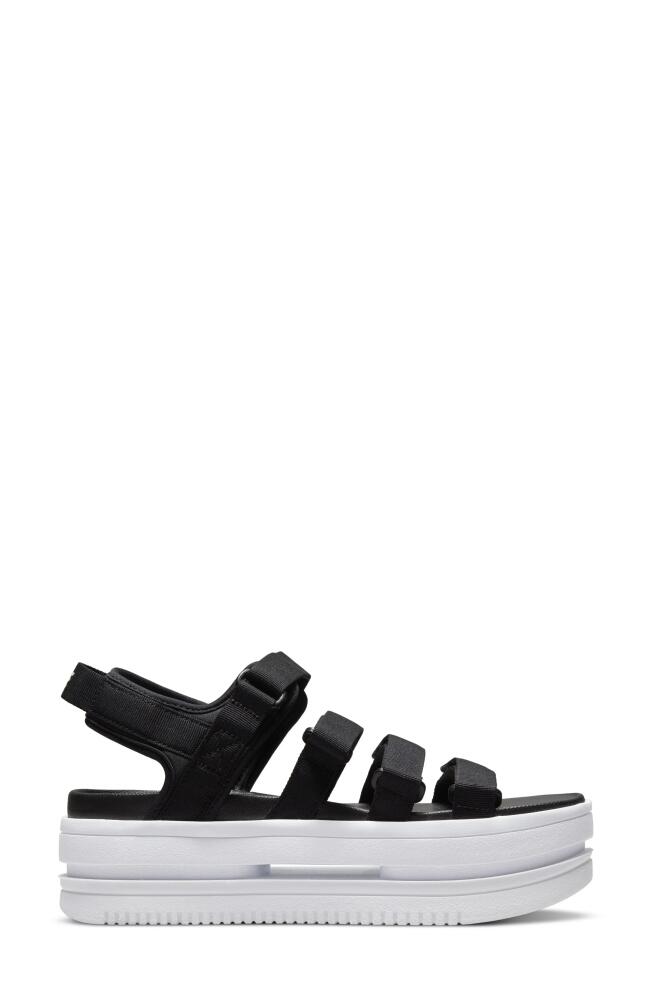 Nike Icon Classic Platform Sandal in Black/White/White Cover