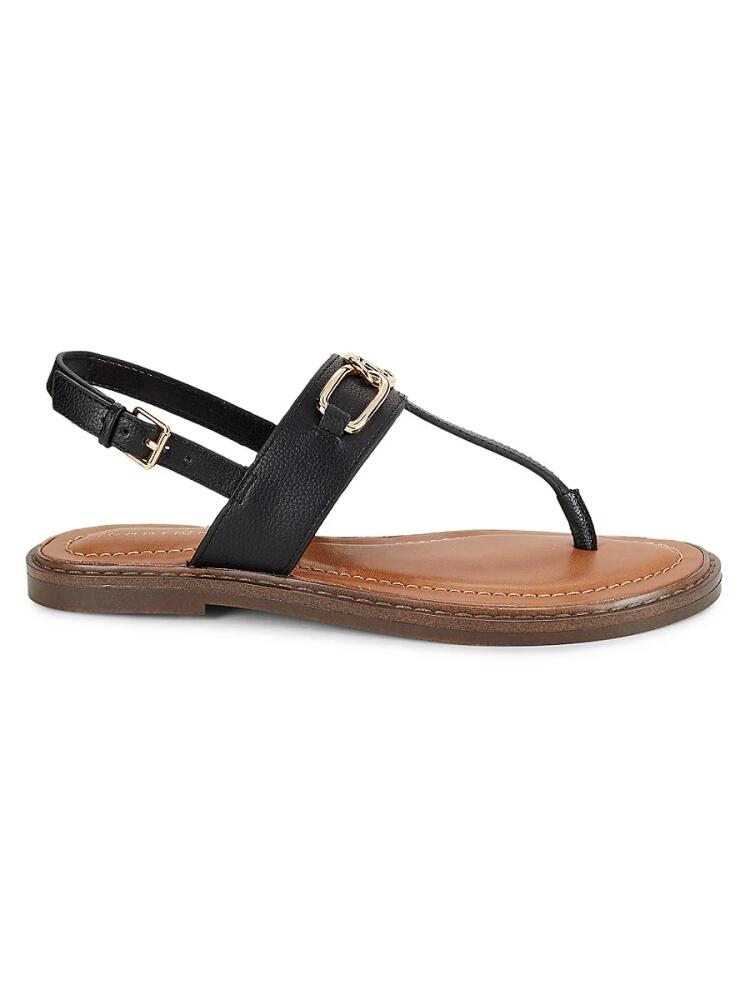 Tommy Hilfiger Women's Brontina T Strap Flat Sandals - Black Cover