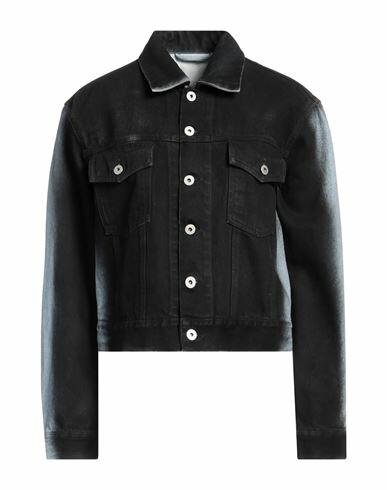 Heron Preston Woman Denim outerwear Black Cotton Cover