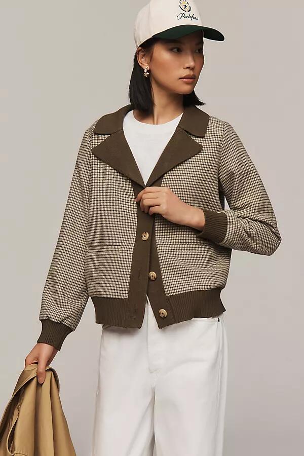 By Anthropologie Plaid Blazer Jacket Cover