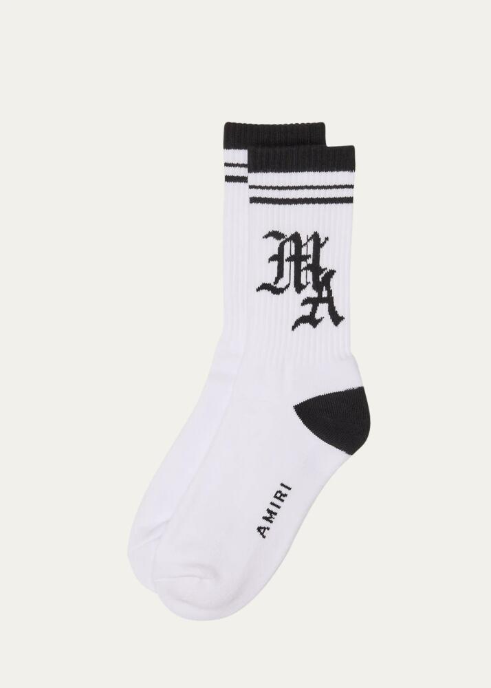 Amiri Men's MA Stripe Crew Socks Cover