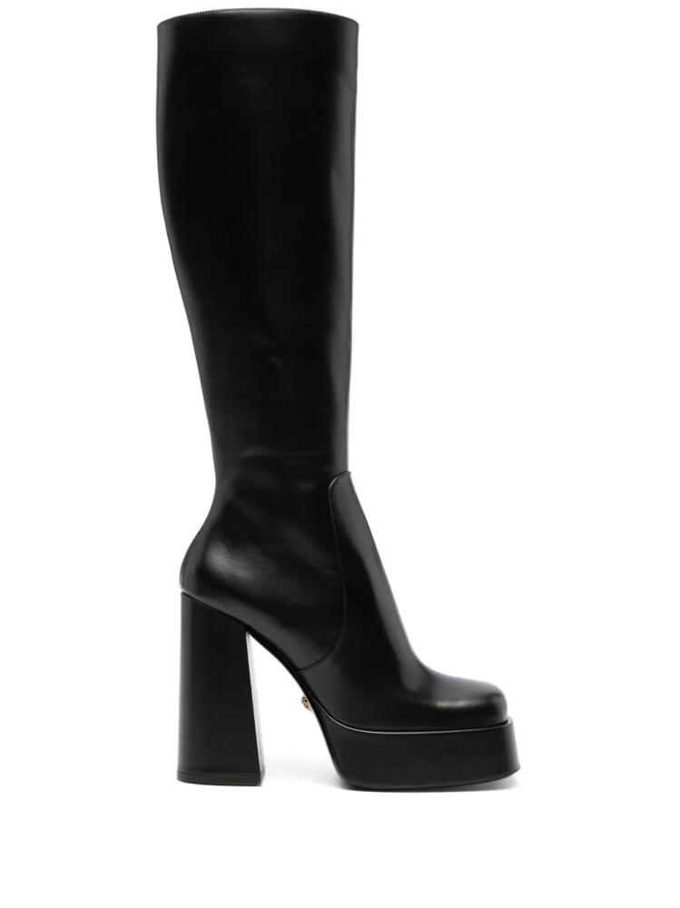 Versace Aevitas 125mm leather platform boots - Black Cover