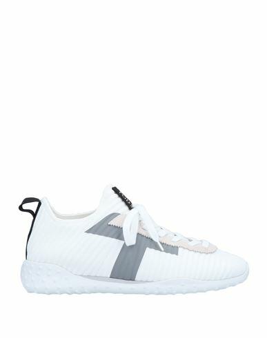 Tod's Woman Sneakers White Soft Leather, Textile fibers Cover