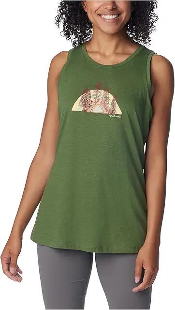 Columbia Bluff Mesa Tank Top (Canteen Heather/Happier Outdoors) Women's Sleeveless Cover