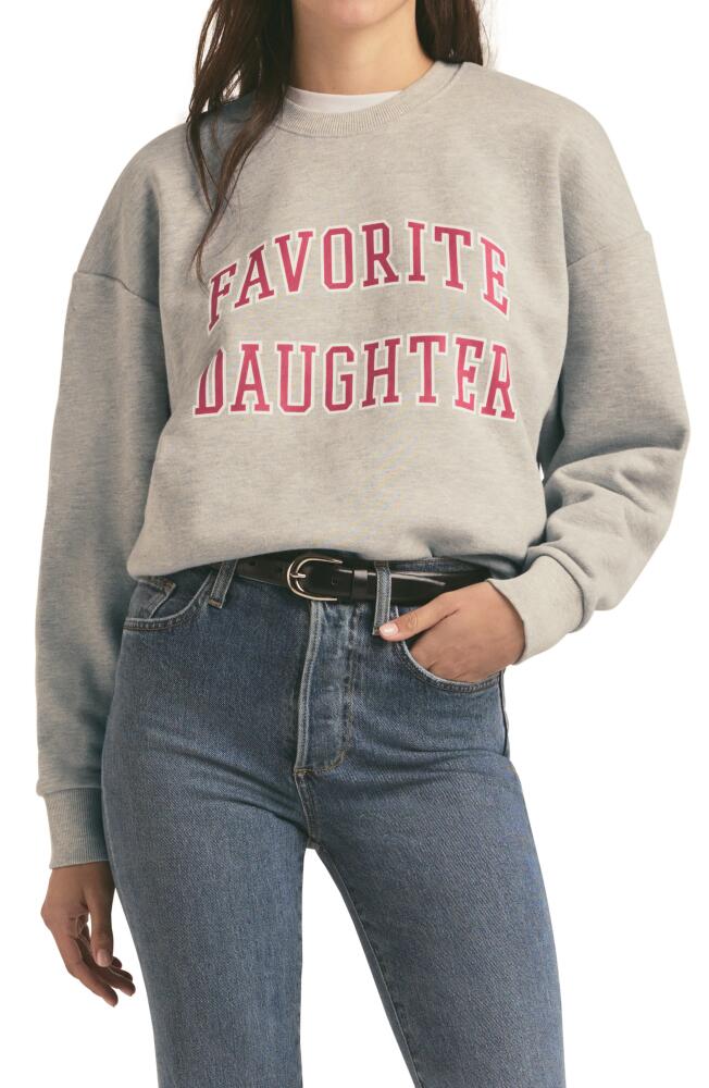 Favorite Daughter Collegiate Cotton Blend Sweatshirt in Heather Grey Cover