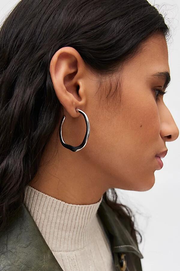 Irregular Hoop Earring in Silver Cover