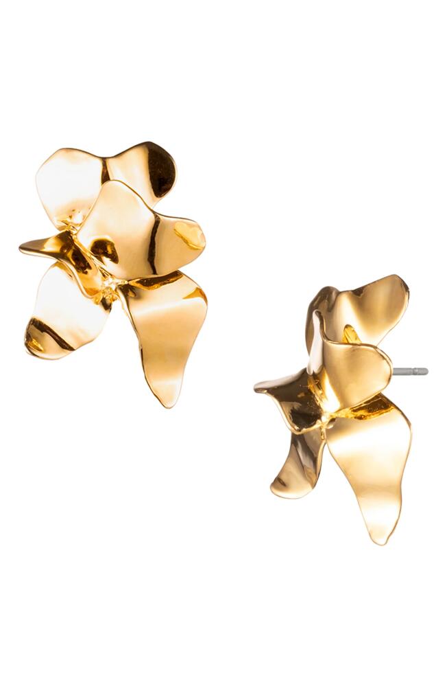 Sterling King Lotus Stud Earrings in Gold Cover