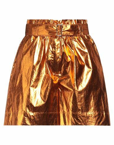 Beatrice .b Woman Shorts & Bermuda Shorts Bronze Cotton Cover