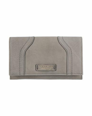 The Bridge Woman Wallet Grey Leather Cover