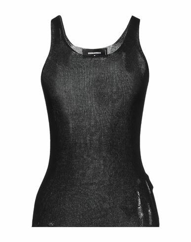 Dsquared2 Woman Tank top Black Cotton Cover