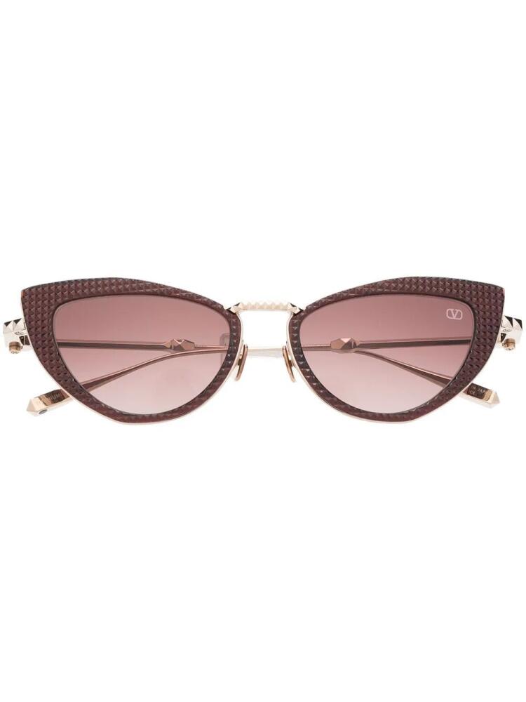 Valentino Eyewear Rockstud cat-eye sunglasses - Gold Cover