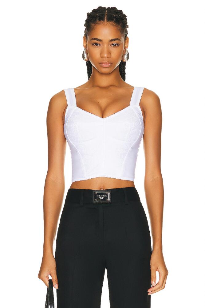 Dolce & Gabbana Bustier Top in White Cover