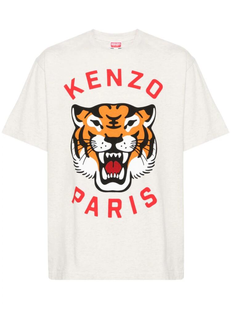 Kenzo Lucky Tiger cotton T-shirt - Grey Cover