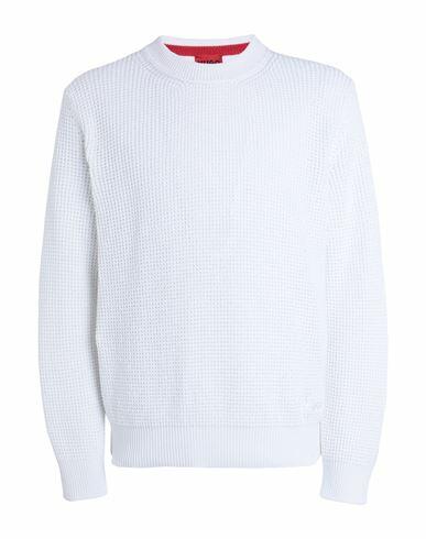 Hugo Man Sweater White Polyacrylic, Recycled cotton, Polyester Cover