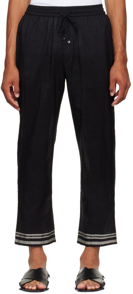 HARAGO Black Stripe Trousers Cover