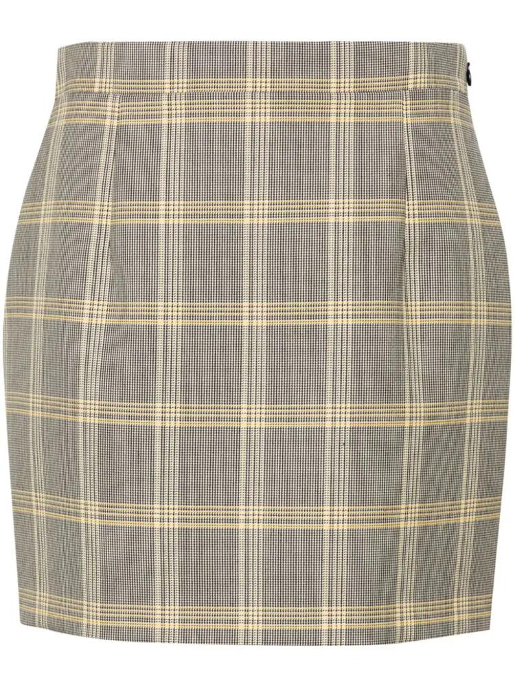 Marni plaid-check fitted miniskirt - Grey Cover