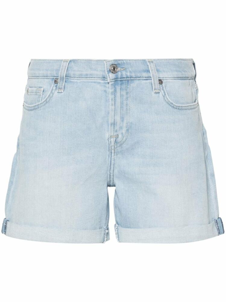 7 For All Mankind turn-up hem denim shorts - Blue Cover