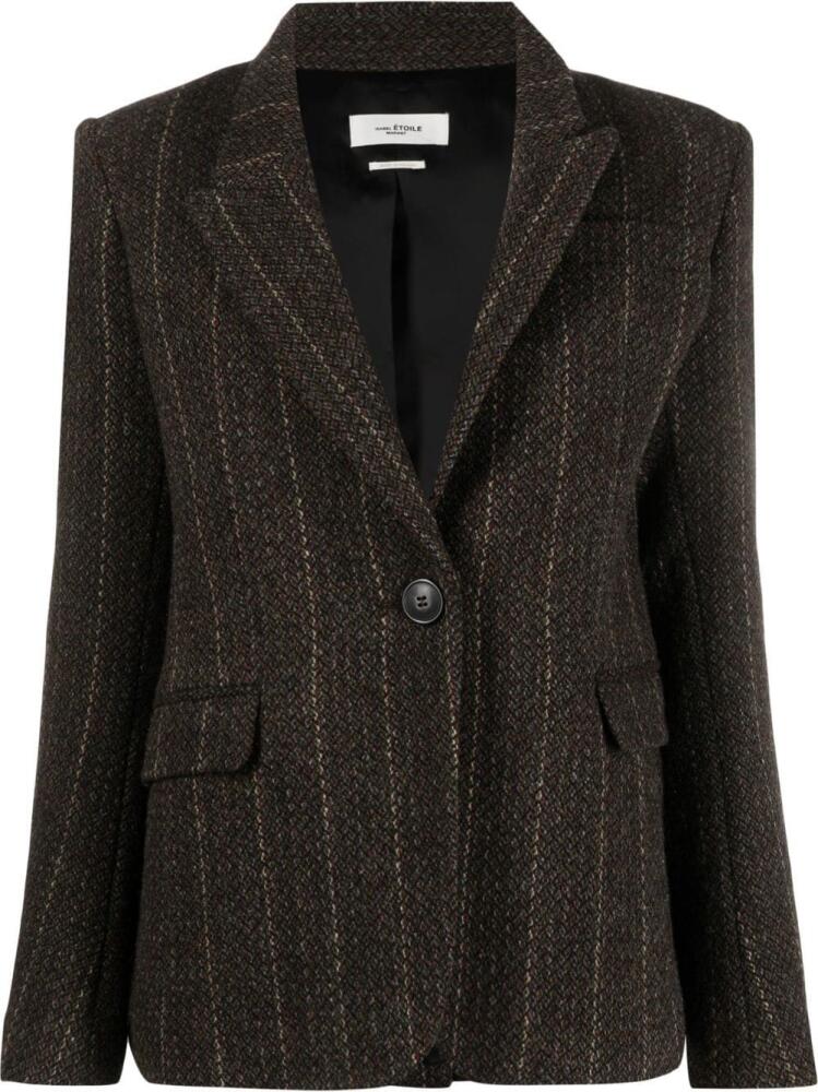 MARANT ÉTOILE Kerstin single-breasted wool blazer - Brown Cover